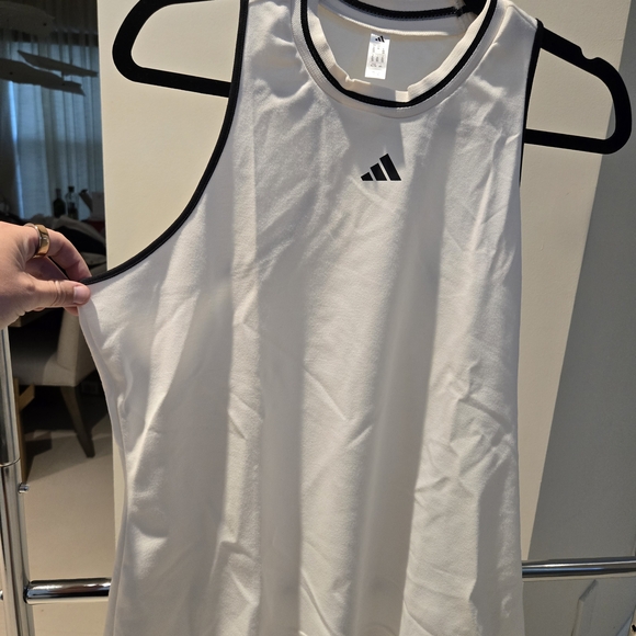 Adidas Women's Cream Tank Top with Black Accents - Picture 6 of 12